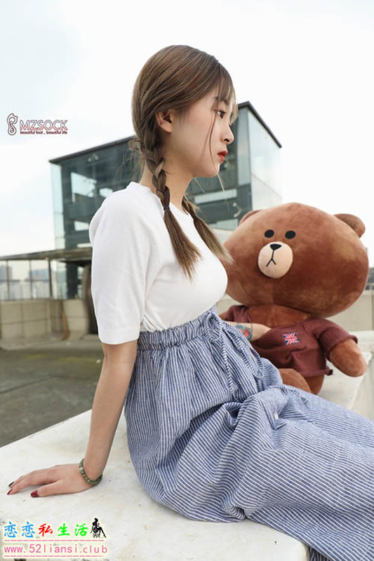 [MZSOCK]爱美足 2019年第79期 梦琪 天台吊带灰船袜【76P/818M】