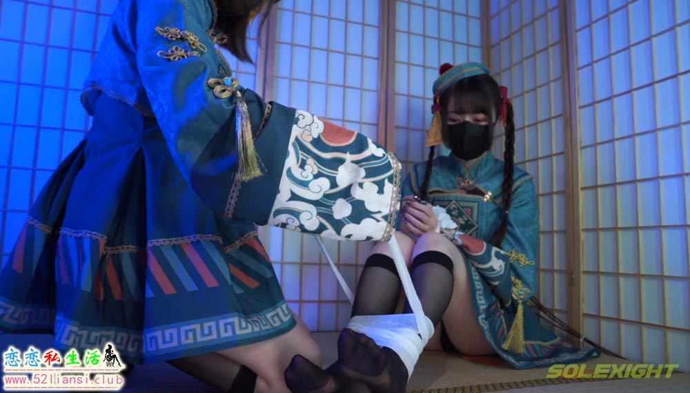 [台湾solexight足控] 47-Mia3&Miya万圣节限定-双人丝袜捆绑TK(带视频)【13min/439G】