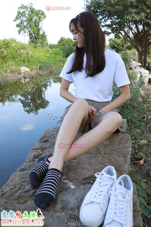 [MZSOCK]爱美足003 慧慧 小白鞋黑色短棉袜【113P/35M】