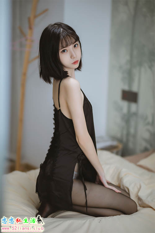 [美图精选]94-许岚LAN-黑色蕾丝睡衣【40P/62M】