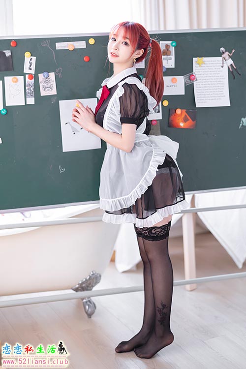 [美图精选]290-叉子宝宝-双马尾透明女仆【43P/73M】
