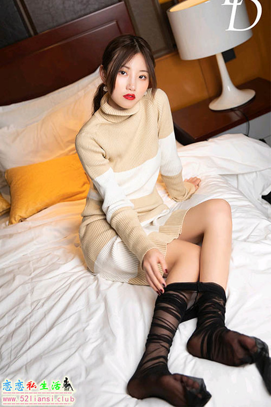 [LD零度摄影]第56期 雅丽2 黑丝毛衣连衣裙【60P/74M】