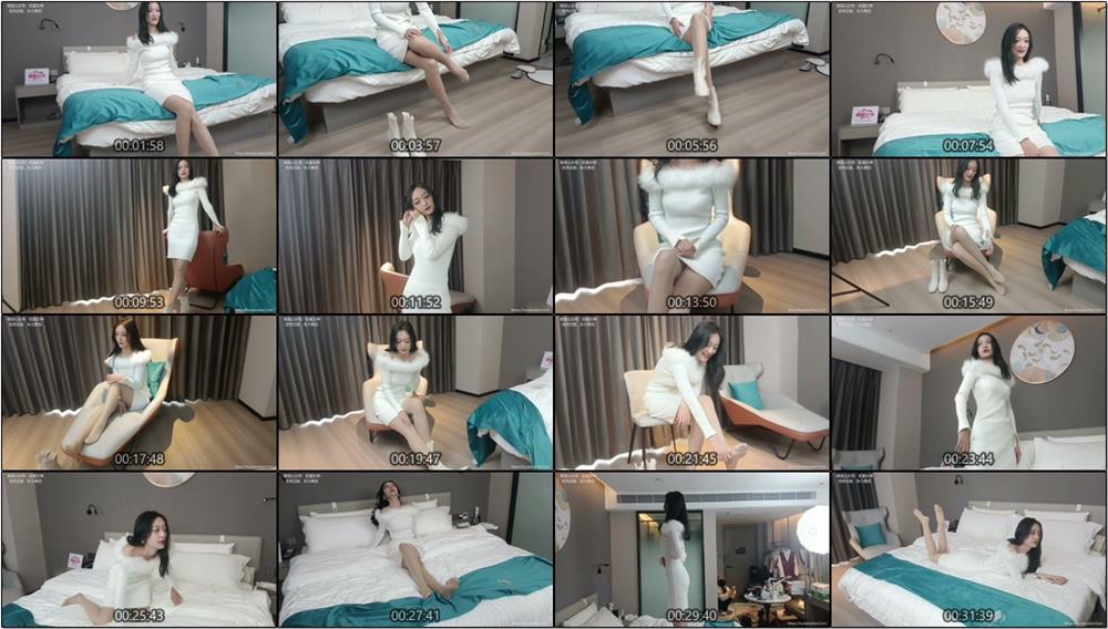 [初夏女神]010期 依依~2022款白色毛领连衣裙搭白色短靴(带视频)【147P+1V/5.55G】