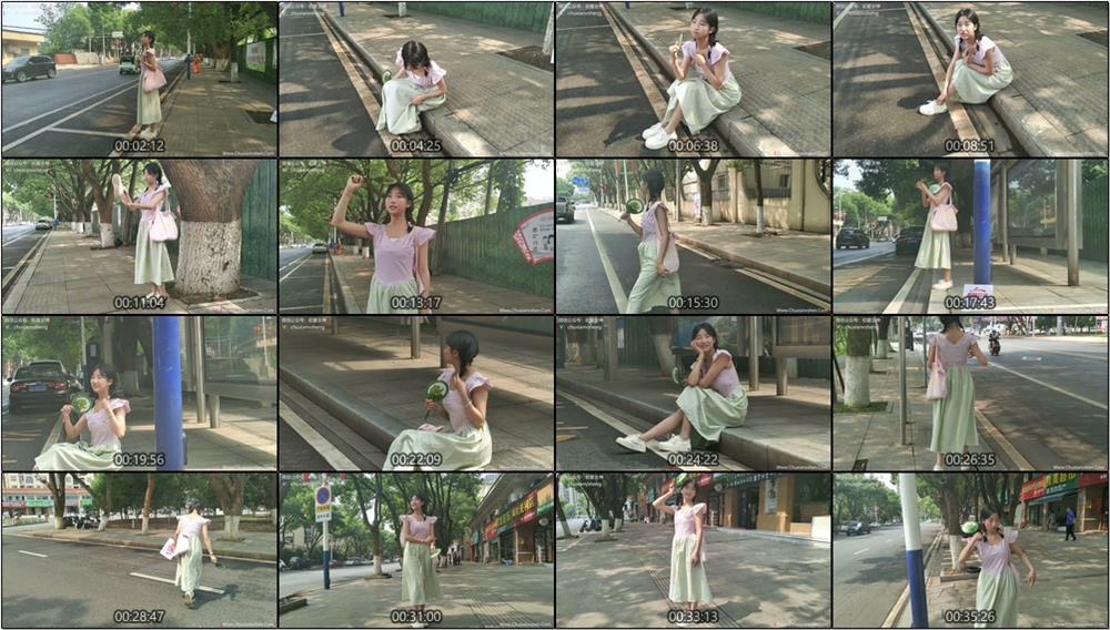[初夏女神]041期 点点~《糖果女孩》等待公交得到来(带视频)【168P+1V/6.45G】