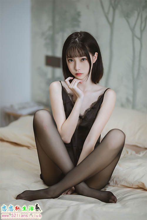 [美图精选]94-许岚LAN-黑色蕾丝睡衣【40P/62M】