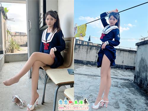 [MSLASS梦丝女神] NO.183 张馨《天台蓝色JK》【42P/93M】
