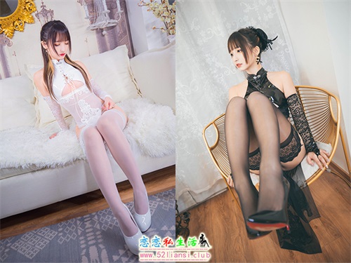 [神楽板真冬] VOL.048《風と月》黑白旗袍(带视频)【150P+2V/589M】视频下载
