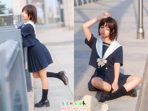 [喵糖映画] 裙美 JKL.024 深蓝JK制服【40P/598M】视频下载
