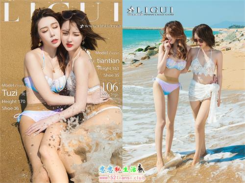 [Ligui丽柜] 2020.12.18《双生花- 浪花柔情》兔子&天天【107P/215M】视频下载