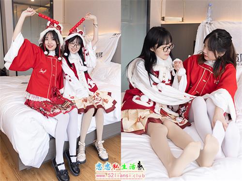 [袜啵啵] 054期 小甜豆与稚予-给大家拜年啦(带视频)【139P+1V/5.87G】视频下载