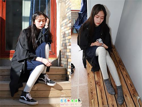 [MZSOCK]爱美足026 落落Vans 灰色打底裤【66P/22M】视频下载
