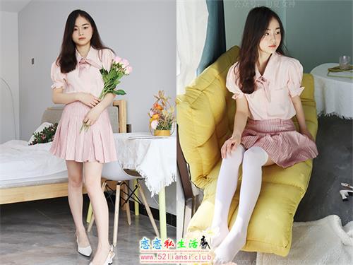 [初夏女神]015期 十一~粉色S码休闲JK搭白色高跟鞋(带视频)【97P+1V/6.4G】视频下载