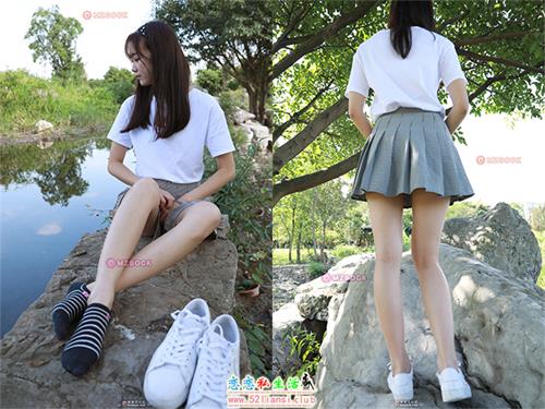 [MZSOCK]爱美足003 慧慧 小白鞋黑色短棉袜【113P/35M】视频下载