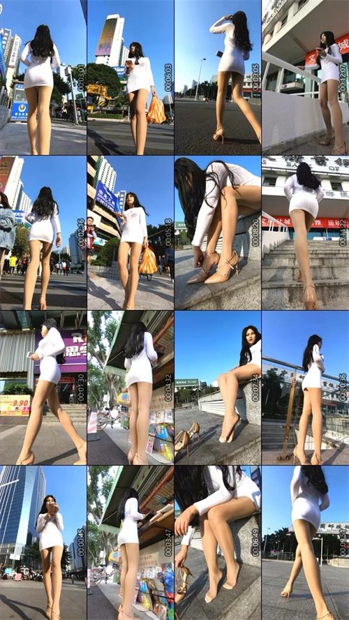 [魔镜街拍] 418-精选街拍-御风街拍-萌宝儿健身白色包臀裙肉丝(带视频)【323P+1V/2.25G】