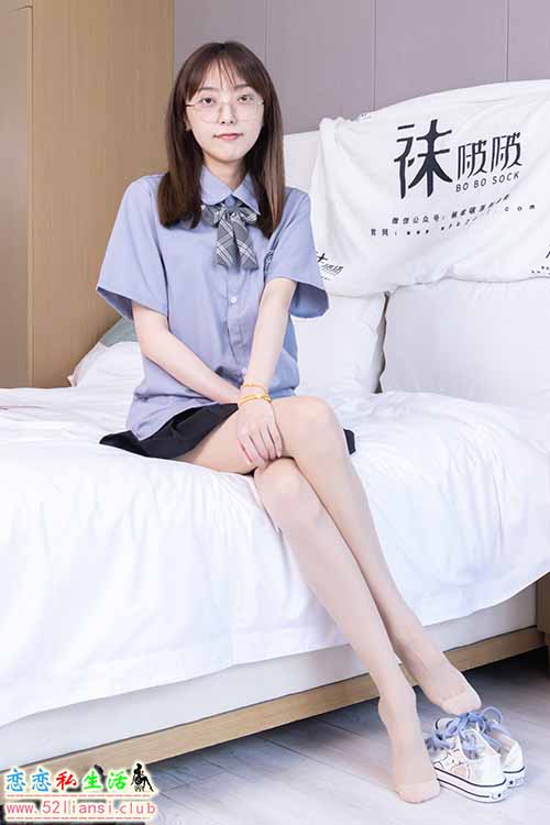 [袜啵啵] 460期 稚予-JK制服、皮鞋、帆布鞋、薄白丝(带视频)【163P+1V/7.16G】