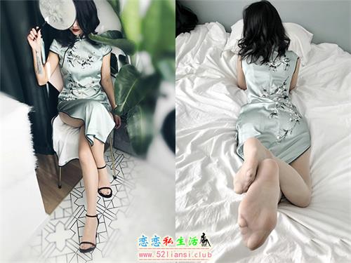 [街拍丝足]115长腿美模-Nia乔乔学姐居家性感旗袍肉丝【64P/59M】视频下载