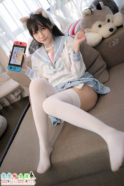 [美图精选]1654-不呆猫-白色兔子JK【51P/90M】