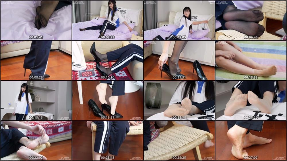 [袜啵啵] 471期 甜甜圈-高跟鞋、黑丝-脚尖微加固款、短肉丝-脚尖加固款、裸足、校服裤里丝(带视频)【150P+1V/6.9G】
