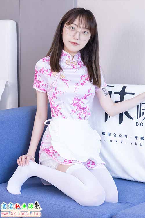 [袜啵啵] 451期 稚予-旗袍、高跟鞋、白色过膝厚白丝(带视频)【145P+1V/6.67G】