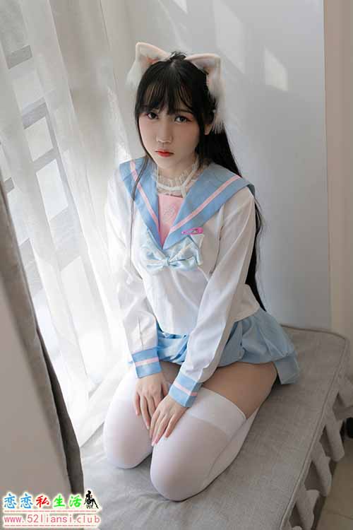 [美图精选]1654-不呆猫-白色兔子JK【51P/90M】