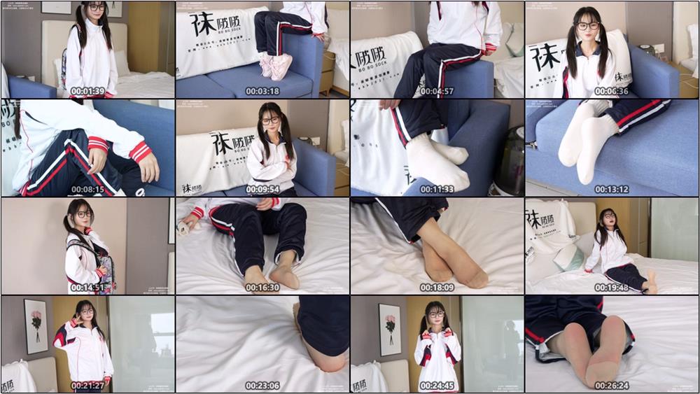 [袜啵啵] 458期 甜甜圈-板鞋、白棉袜、肉丝-脚尖加固款、校服裤里丝(带视频)【150P+1V/7.36G】