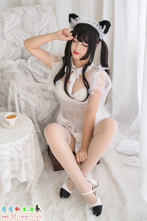 [美图精选]1469-白烨烨-白猫透明女仆【70P/116M】