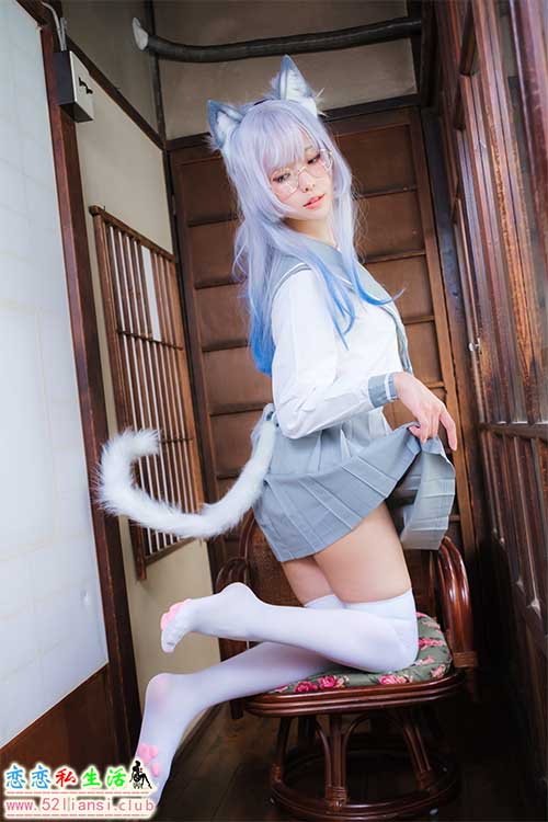 [美图精选]1455-ElyEE子-Veranda White Cat緣廊白猫【33P/110M】