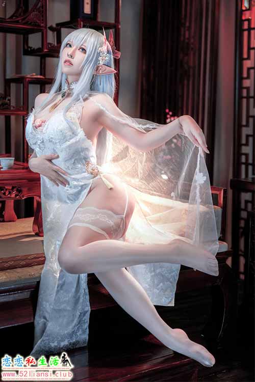 [美图精选]1589-半半子-碧蓝航线 阿尔比恩旗袍【47P/115M】