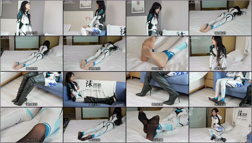 [袜啵啵] 434期 奶油-cos服、两双靴子、薄肉丝、薄黑丝-脚尖加固款(带视频)【155P+1V/7.62G】