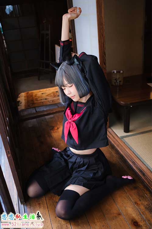 [美图精选]1451-ElyEE子-Veranda Black Cat缘廊黑猫【37P/129M】