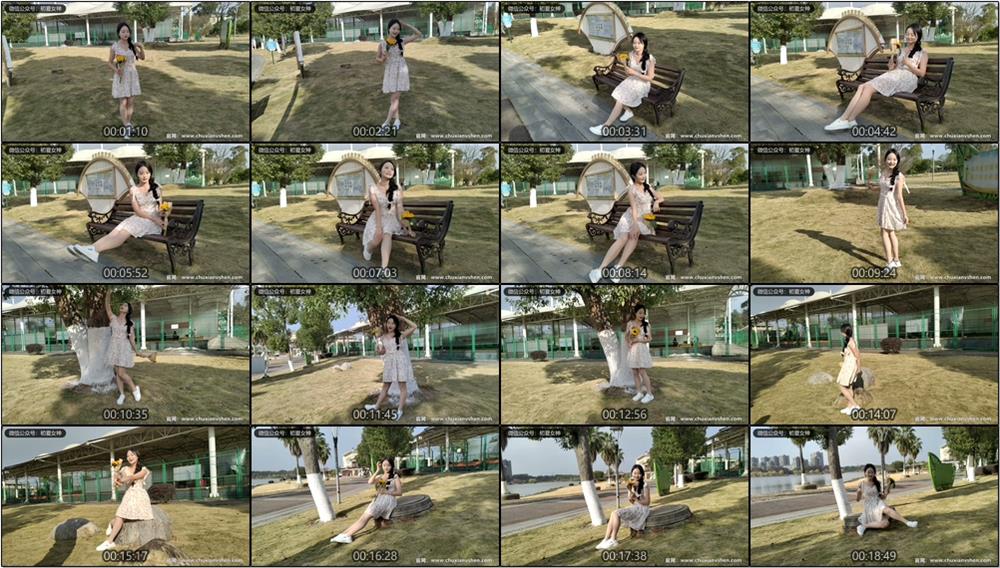 [初夏女神]163期 双双~【迎春碎花裙】又一年冬去春来，我又来了。我的美丽公园(带视频)【140P+1V/5.68G】