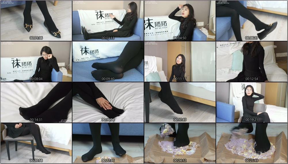 [袜啵啵] 430期 奶油-平底鞋、厚黑丝、丝袜踩奶油小蛋糕剧情(带视频)【146P+1V/8.22G】