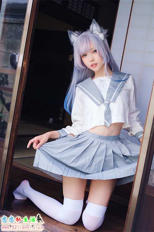 [美图精选]1455-ElyEE子-Veranda White Cat緣廊白猫【33P/110M】