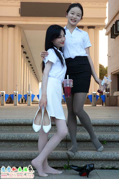 [初夏女神]230期 柒柒、双双~《黑白正装》老柒，今天我们一起去跑销售去(带视频)【90P+1V/3.59G】