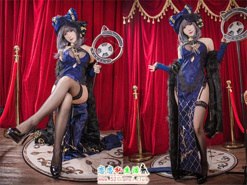[美图精选]1365-衣衣-碧蓝航线 柴郡旗袍【57P/108M】视频下载