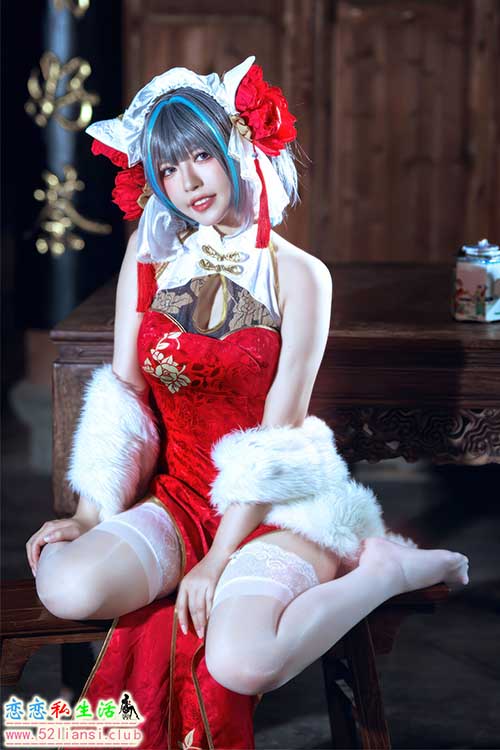 [美图精选]1273-半半子-柴郡中华娘旗袍【45P+1V/130M】