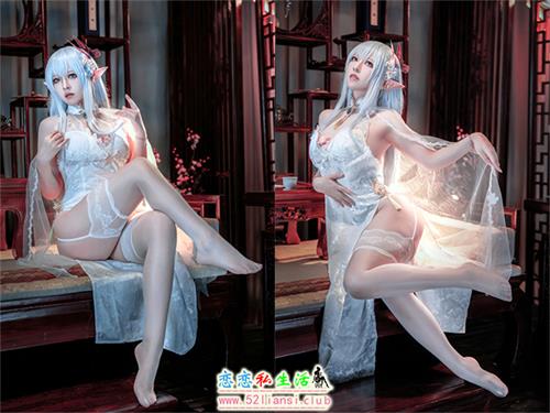 [美图精选]1589-半半子-碧蓝航线 阿尔比恩旗袍【47P/115M】视频下载
