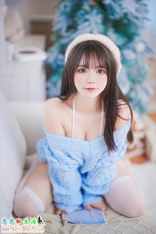 [美图精选]1288-Tina很妖孽呀-蓝色秋冬毛衣【26P/73M】