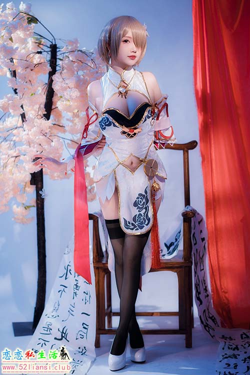 [美图精选]1199-雪晴Astra-崩坏3丽塔 浣溪沙旗袍【56P+1V/83M】