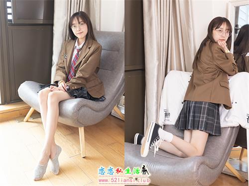 [袜啵啵] 370期 稚予-板鞋、白棉袜、灰色棉船袜(带视频)【140P+1V/5.48G】视频下载